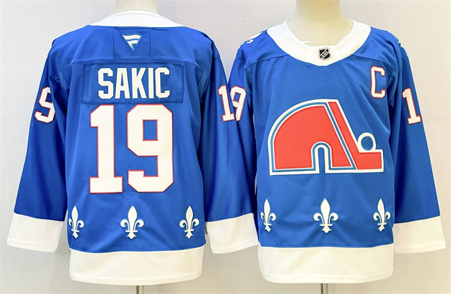 Men's Colorado AvMen's Colorado Avalanche #19 Joe Sakic Blue 2025 Stitched With C Patch Hockey Jersey